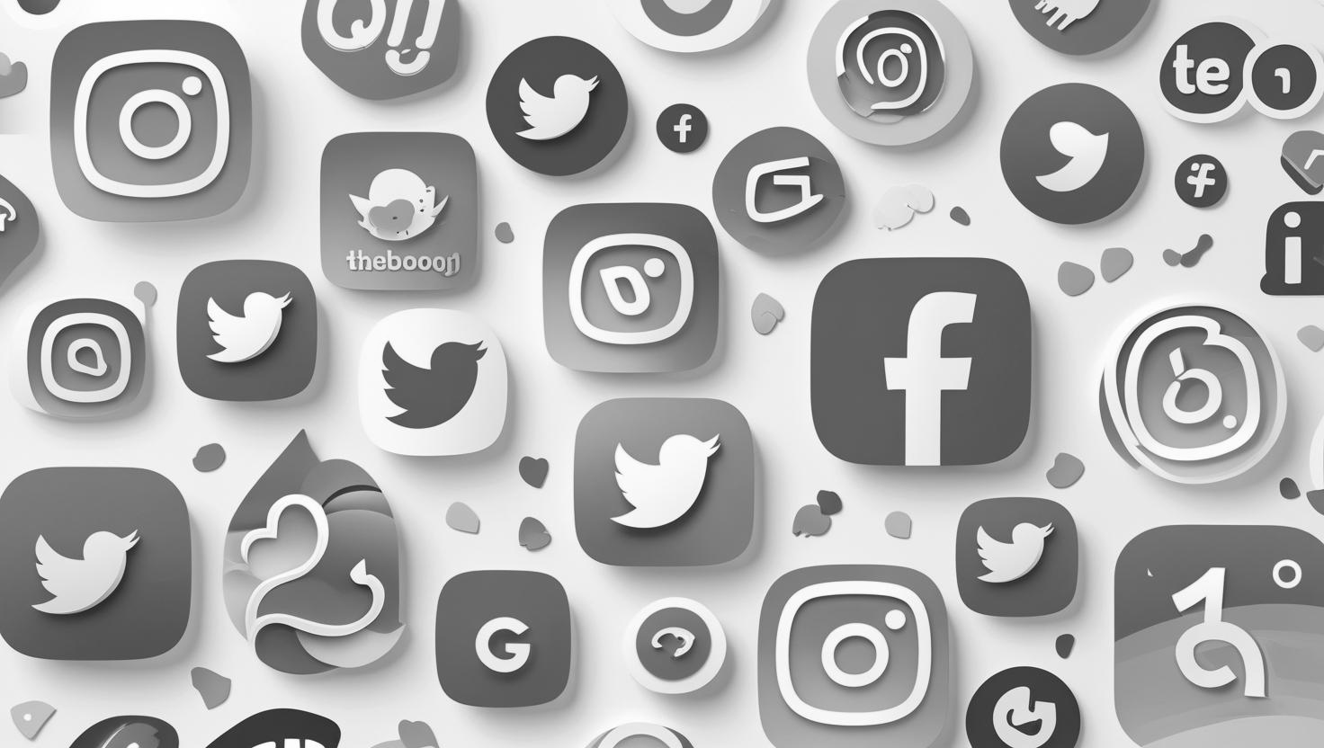 social icons gray